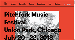 Desktop Screenshot of pitchforkmusicfestival.com