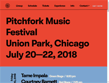 Tablet Screenshot of pitchforkmusicfestival.com